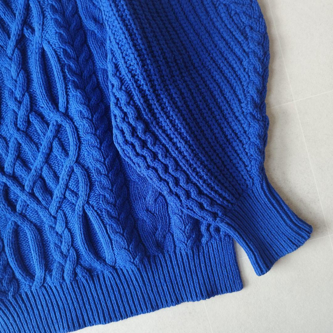 個性派エンフォルド Aran Pattern Volume Sleeve ニット