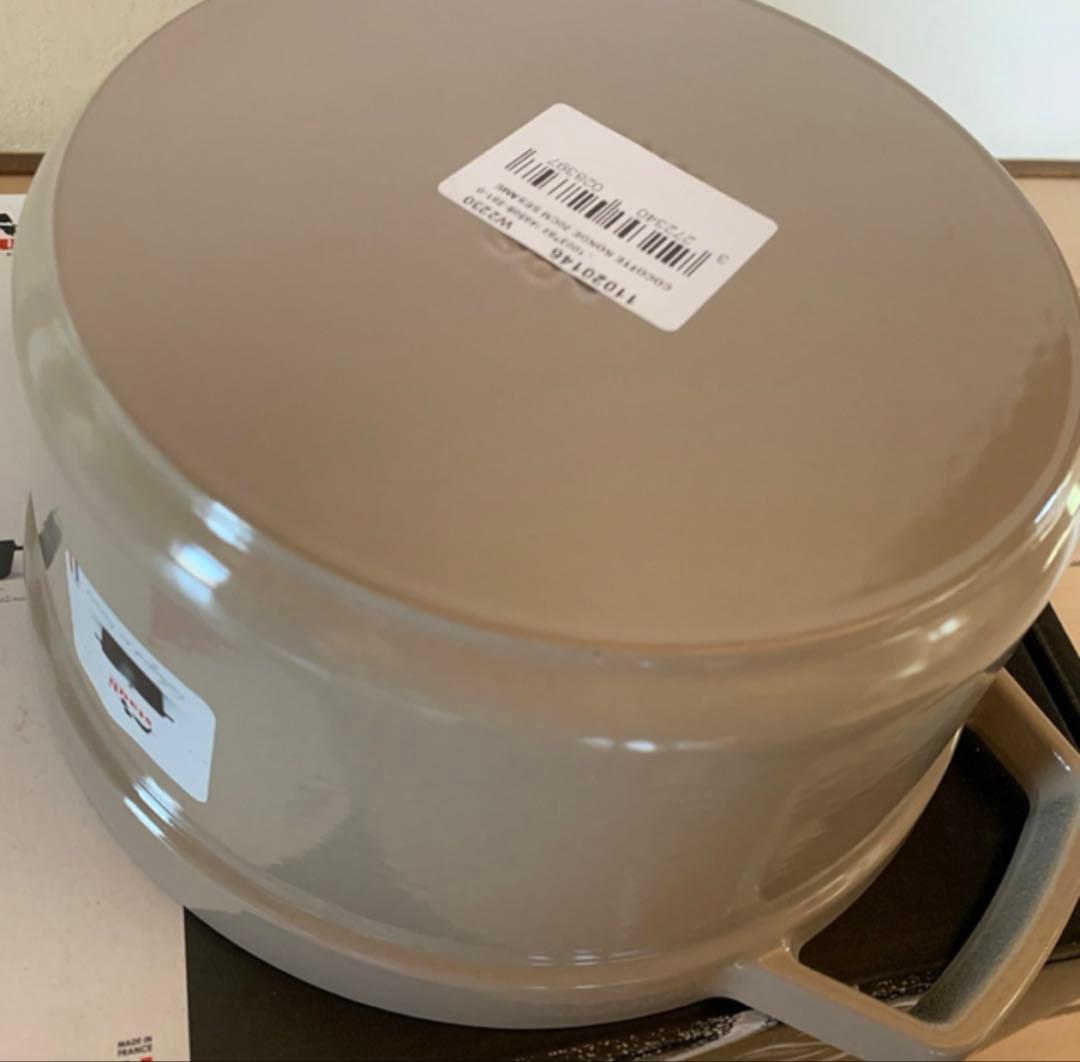 staubピコ ココット ラウンド リネン 20cm