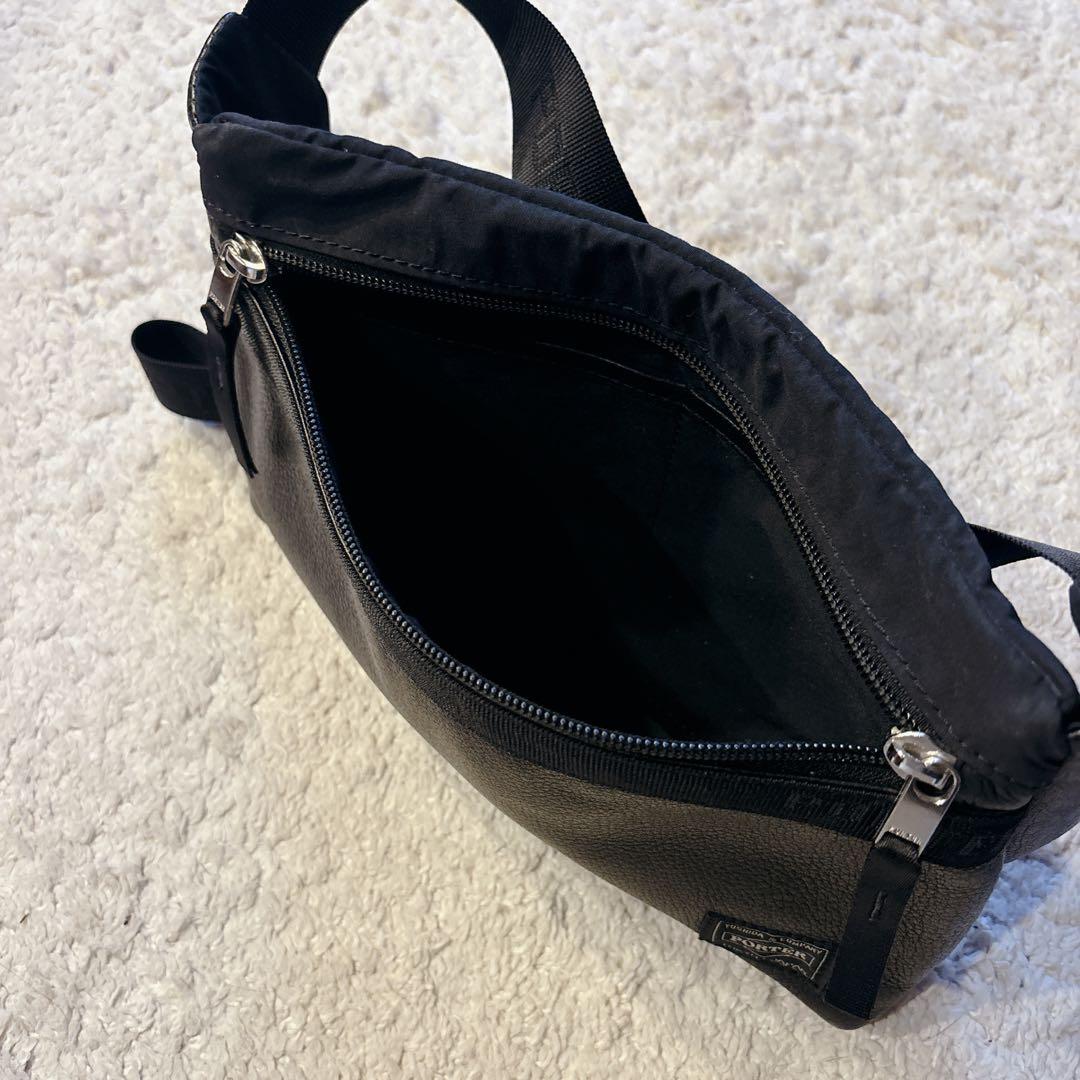 希少レア！廃番品PORTER RELAX ボディバッグ 本革 レザー×ナイロン