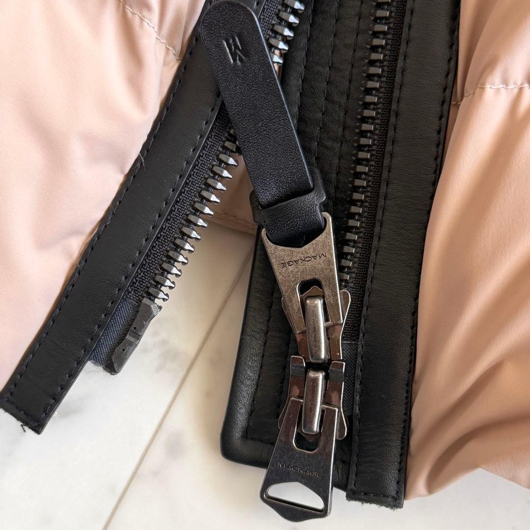 極美品 マッカージュ CALLA-F フードファー付き ロングダウンコート XL