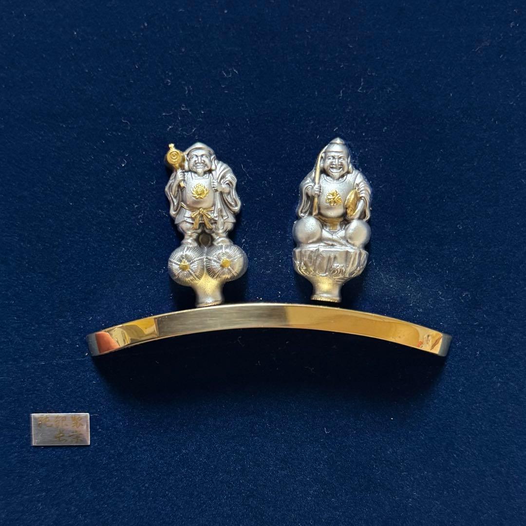 u*4様 純銀製 大黒天　恵比寿　 置物 日本製