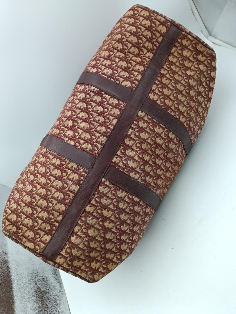 ディオール　トロッター　ボストンバッグ　赤　ヴィンテージ　ECLAIR