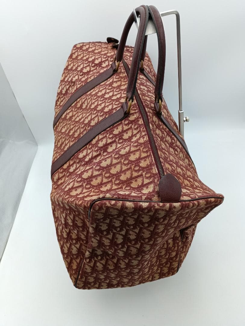 ディオール　トロッター　ボストンバッグ　赤　ヴィンテージ　ECLAIR