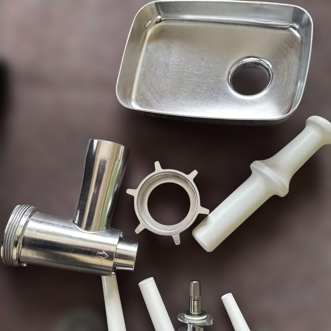 【新品同様ミキサー 】肉挽き機能付き ブラック シルバー