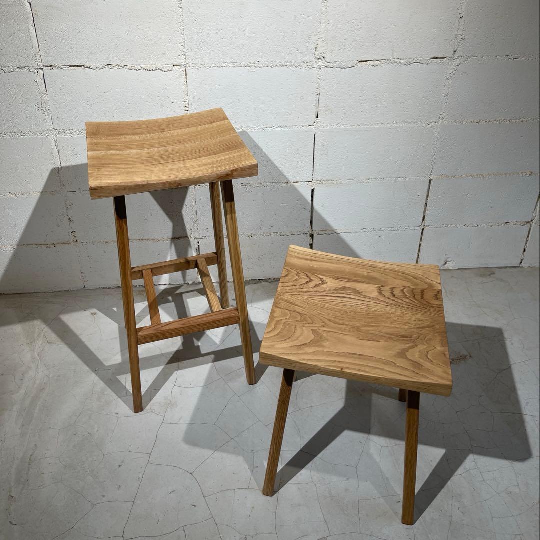 リフレッシュタイプチェア ハイタイプ　オーク無垢材　ウチダ