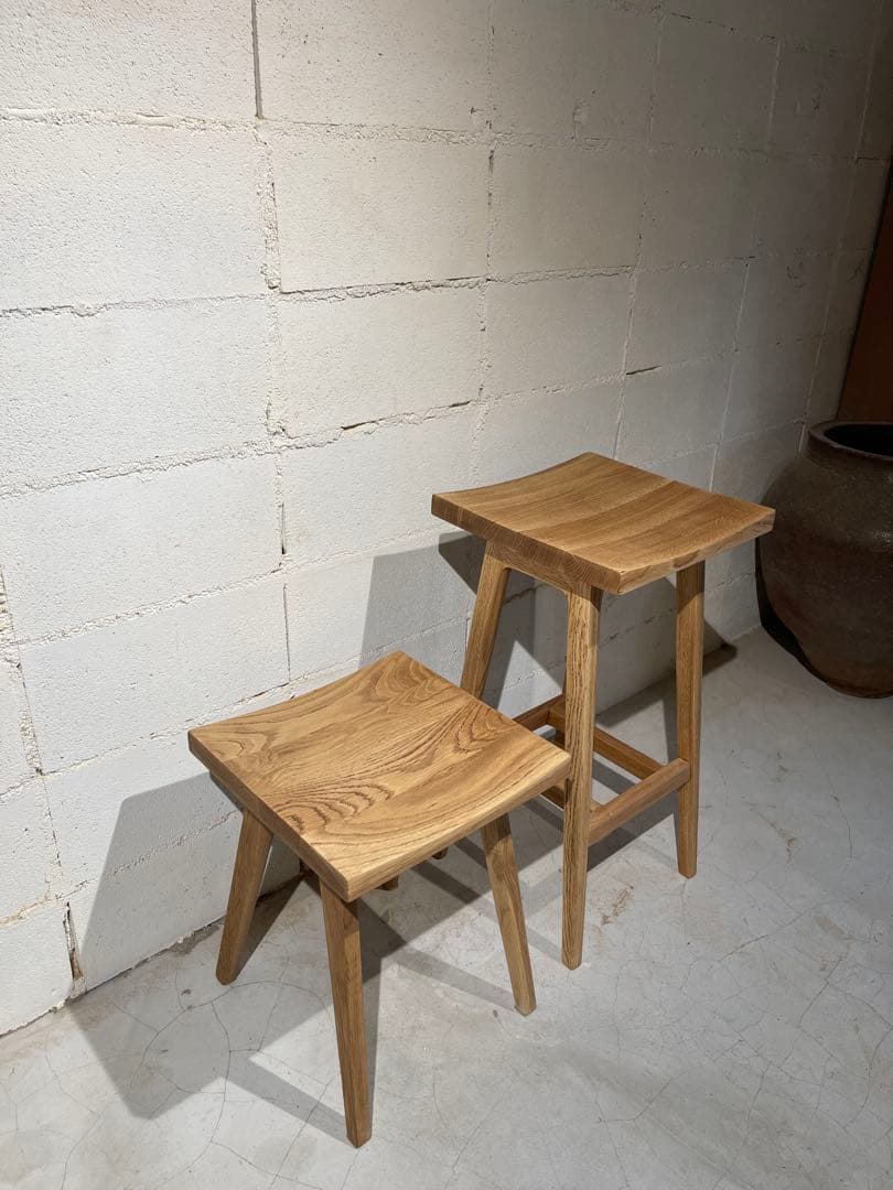 リフレッシュタイプチェア ハイタイプ　オーク無垢材　ウチダ