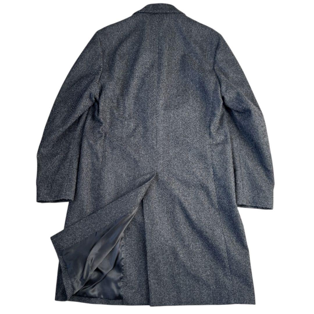 極美品 ラルディーニ ブートニエール ヘリンボーン チェスターコート 50 XL