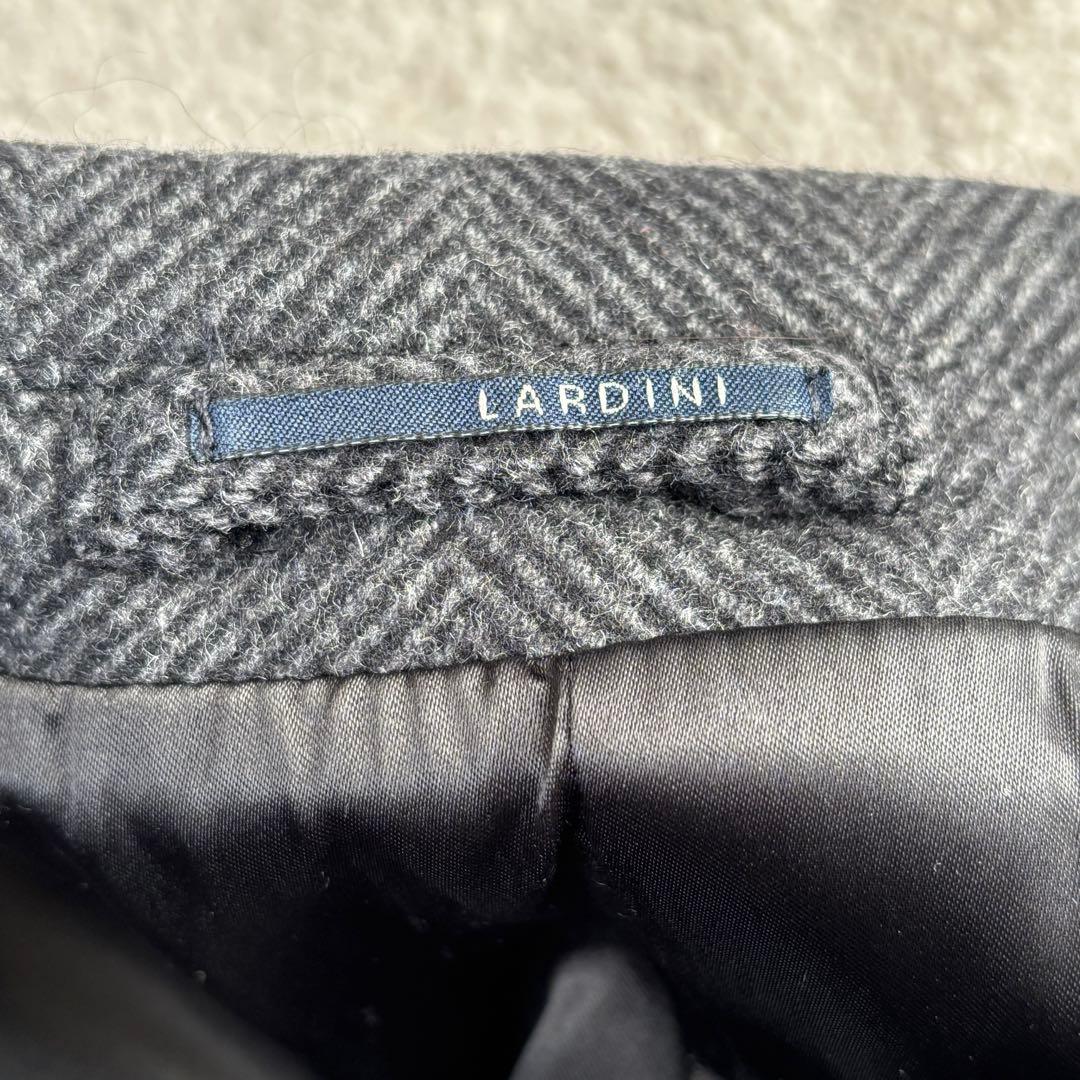 極美品 ラルディーニ ブートニエール ヘリンボーン チェスターコート 50 XL