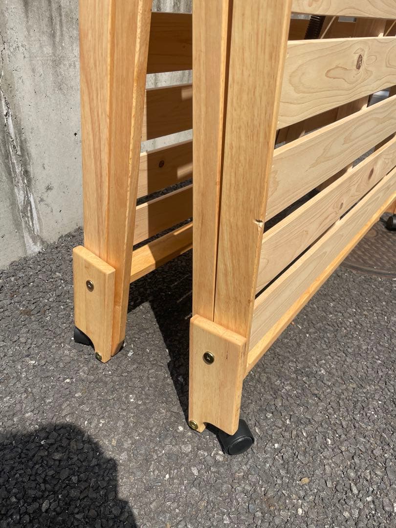 【引取限定】中居木工　折りたたみ式スノコベッド　シングル　ヒノキ　葛飾区