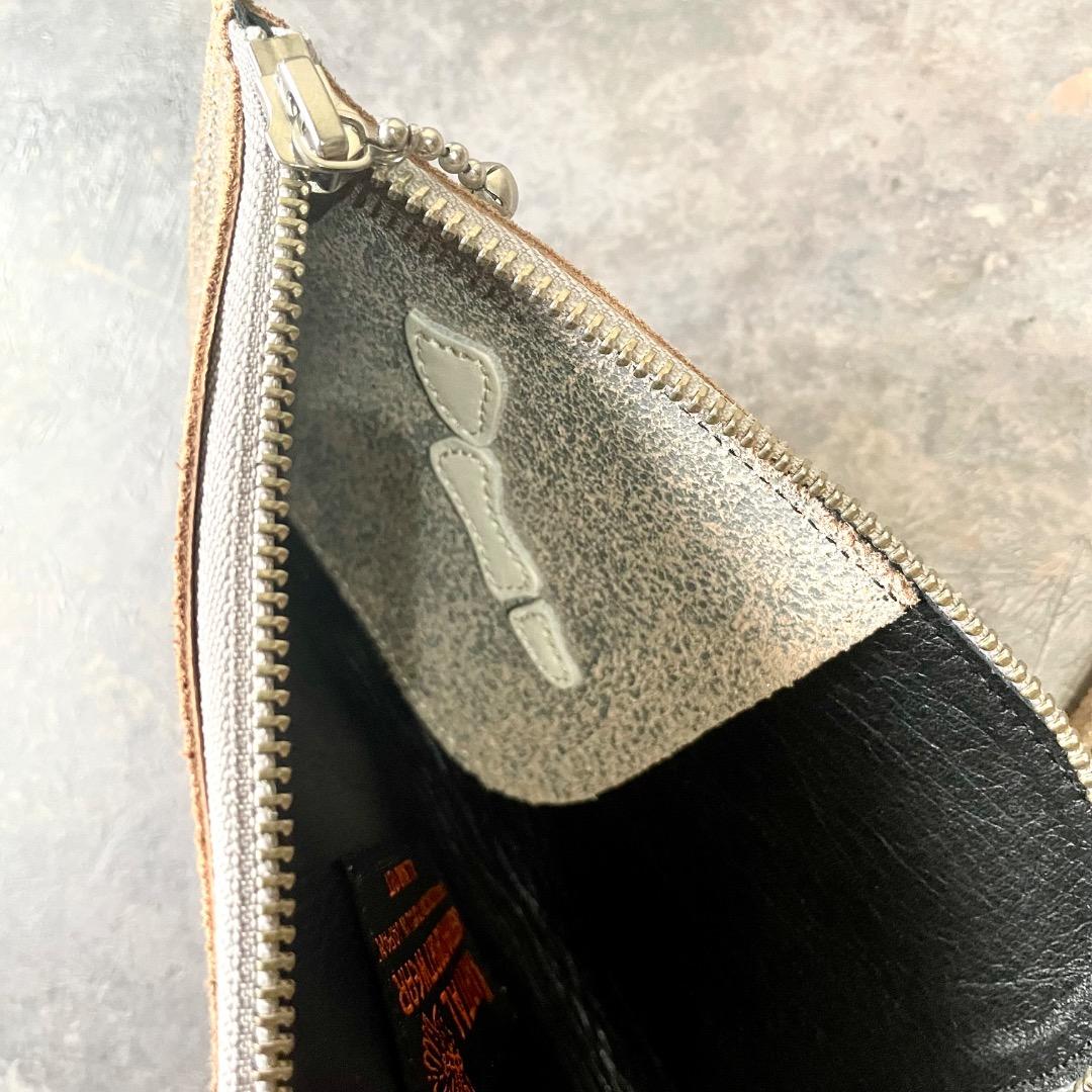 kapital レザー THUMBS UP BONE ネックBAG シルバー