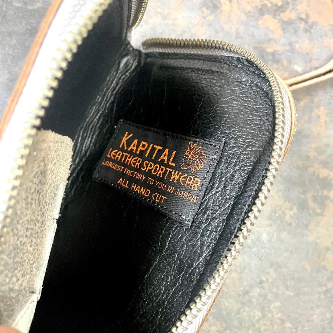 kapital レザー THUMBS UP BONE ネックBAG シルバー