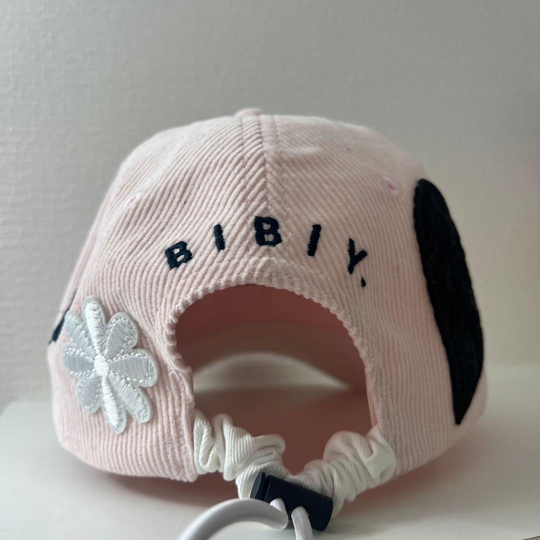 BIBIY コーデュロイ ベースボールキャップ ポップアップ限定ピンク