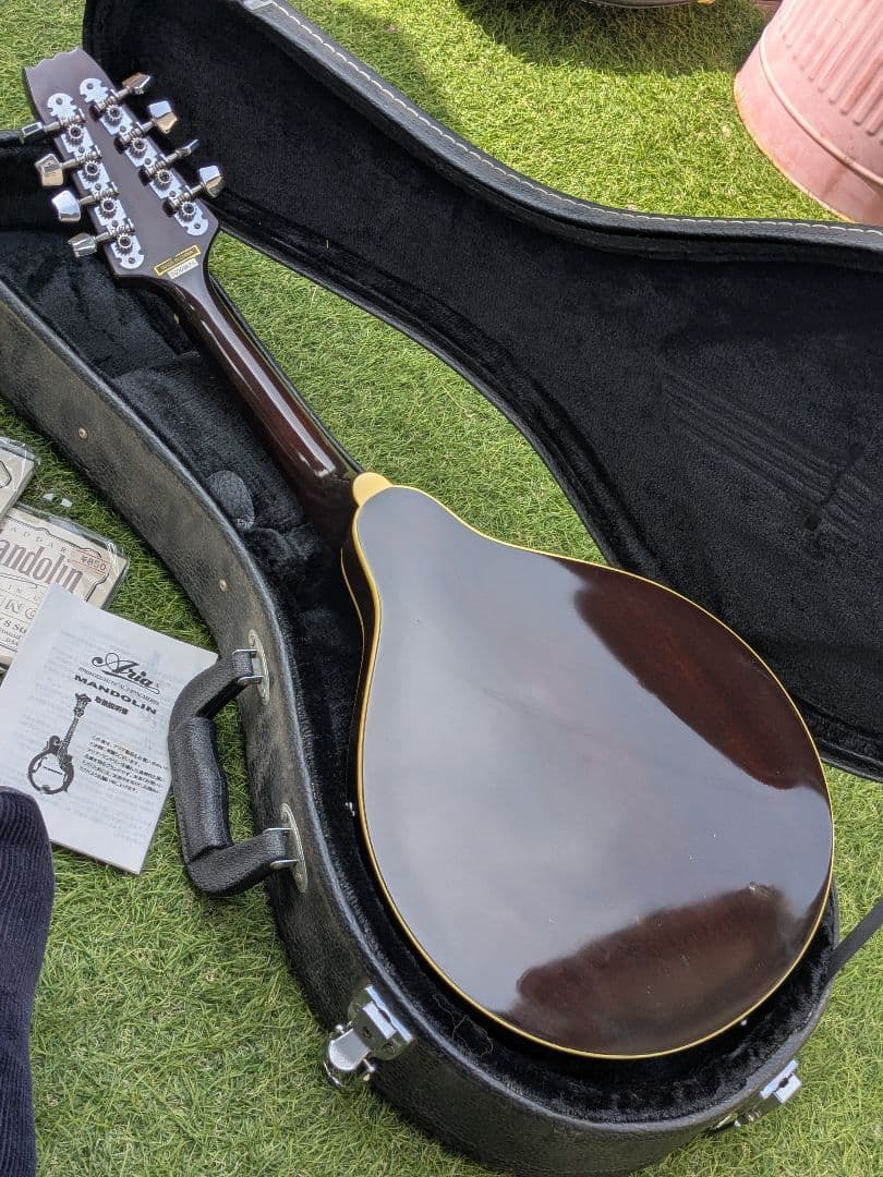 美品 Aria AM-200 フラットマンドリン バードケース付属品多数 アリア