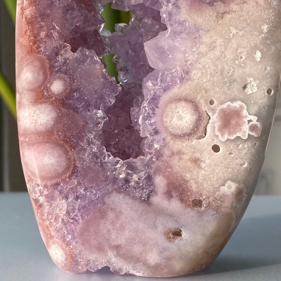 ★★★破格大特価【 高品質 ピンクアメジスト フラワーアゲートドゥルージー