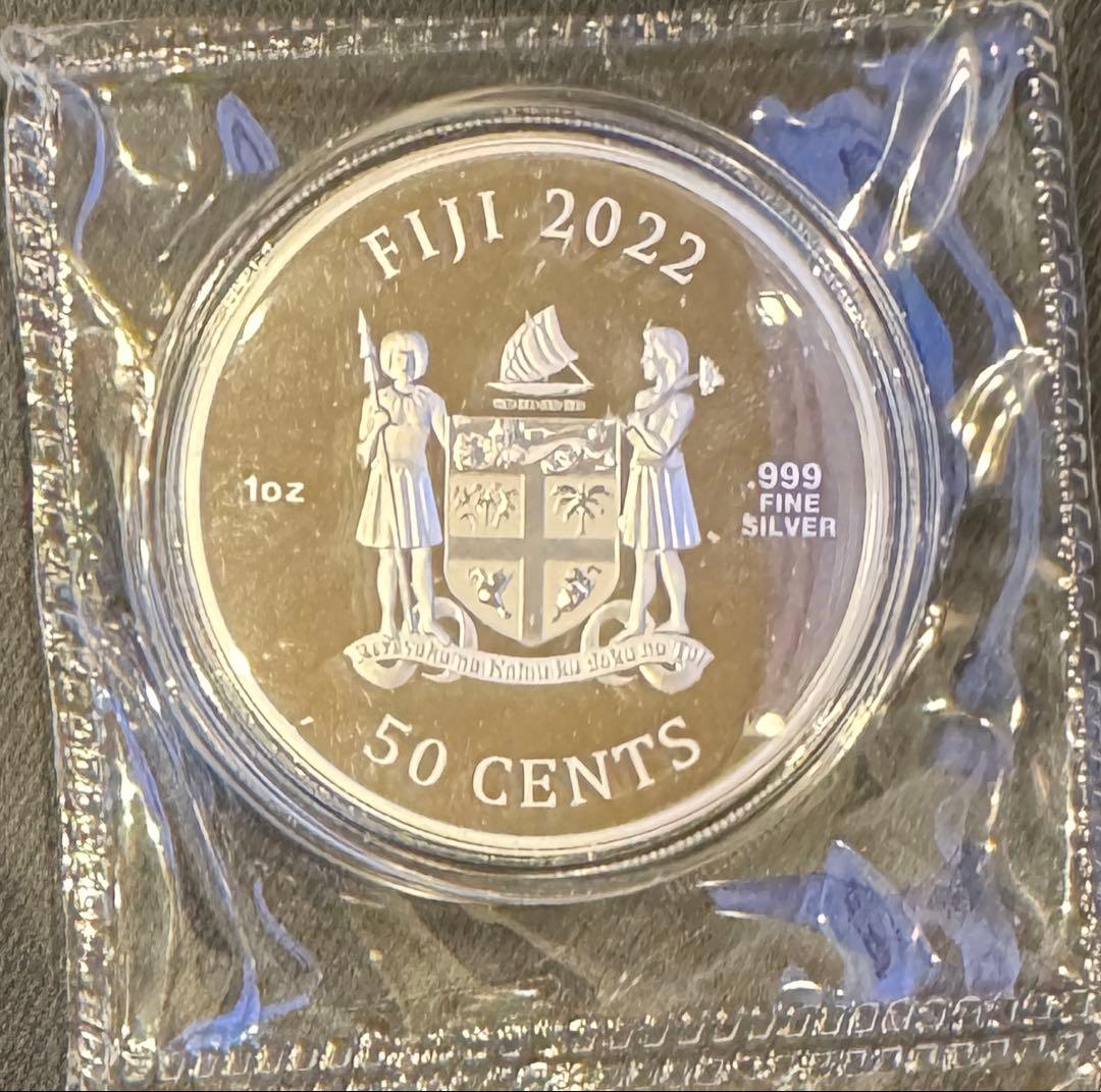 2022 フィジー 侍 古代戦士 カラー 1オンス 銀貨