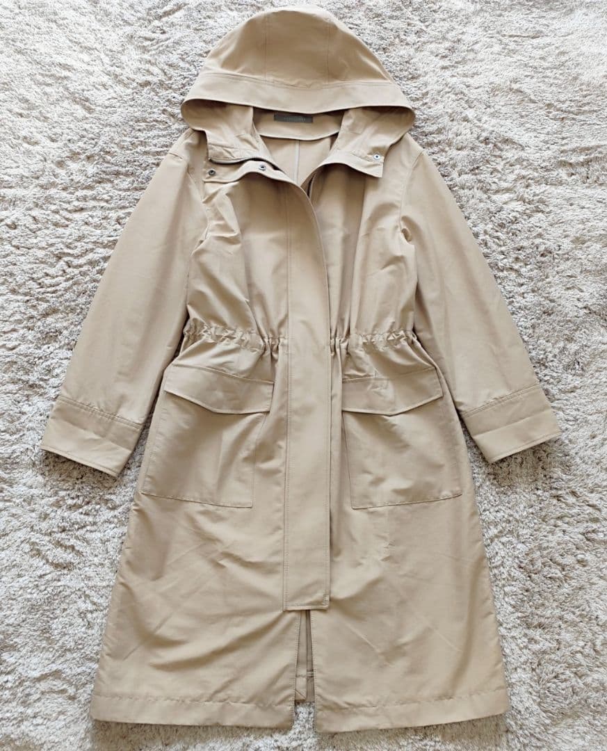 2023年 Theory luxe ロング フード モッズ コート ベージュ