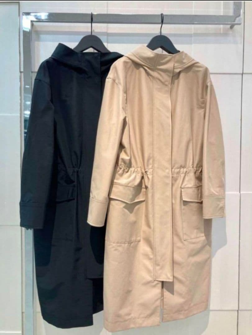 2023年 Theory luxe ロング フード モッズ コート ベージュ