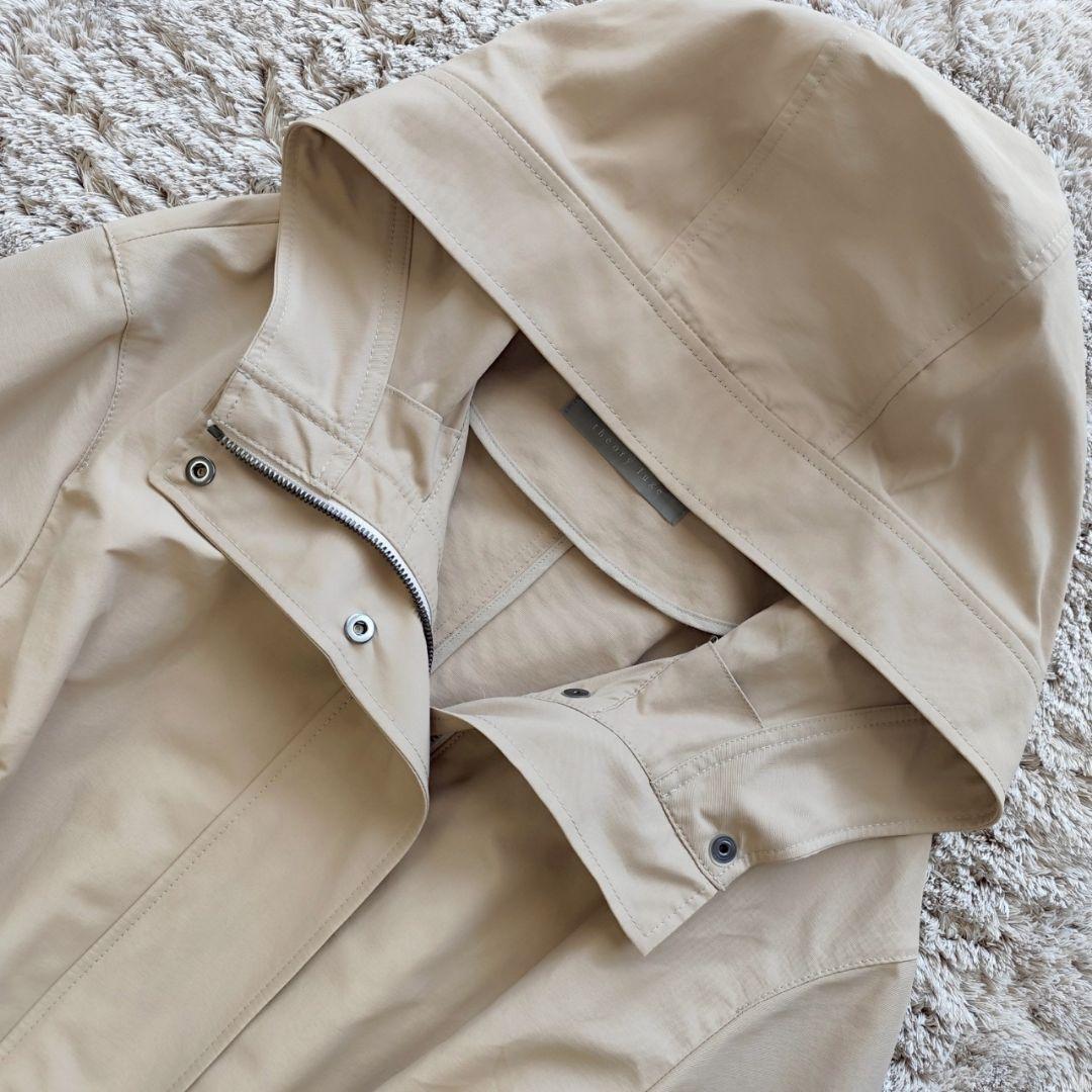 2023年 Theory luxe ロング フード モッズ コート ベージュ