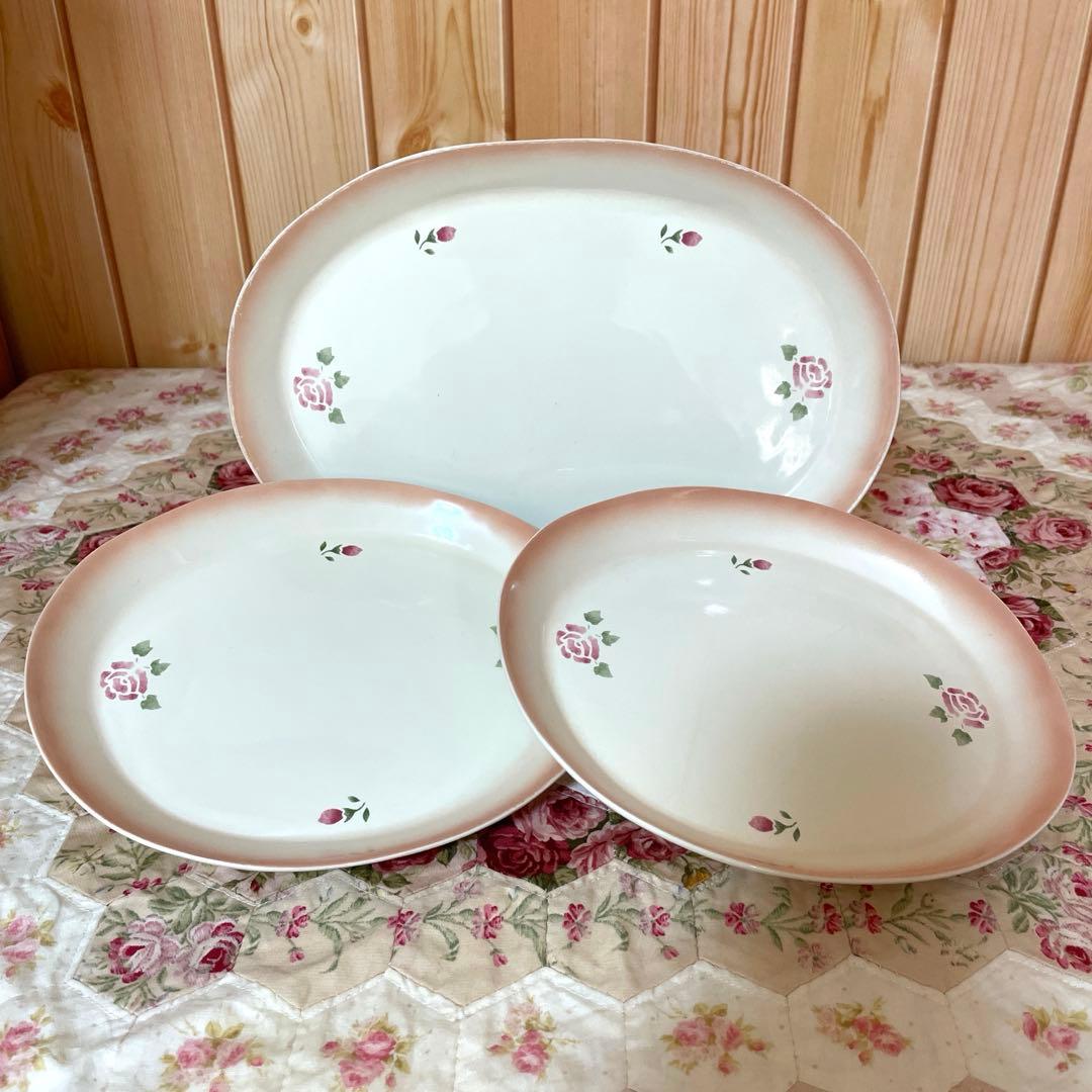 マニー　オーバルプレート　大小3枚セット