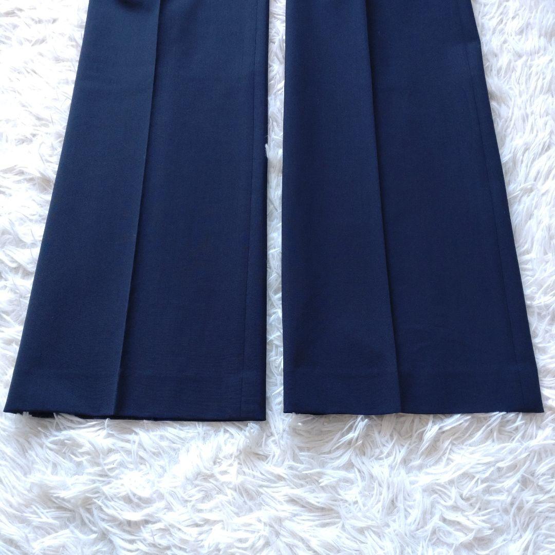 【大きいサイズ】Theory パンツスーツ セットアップ ネイビー ウール