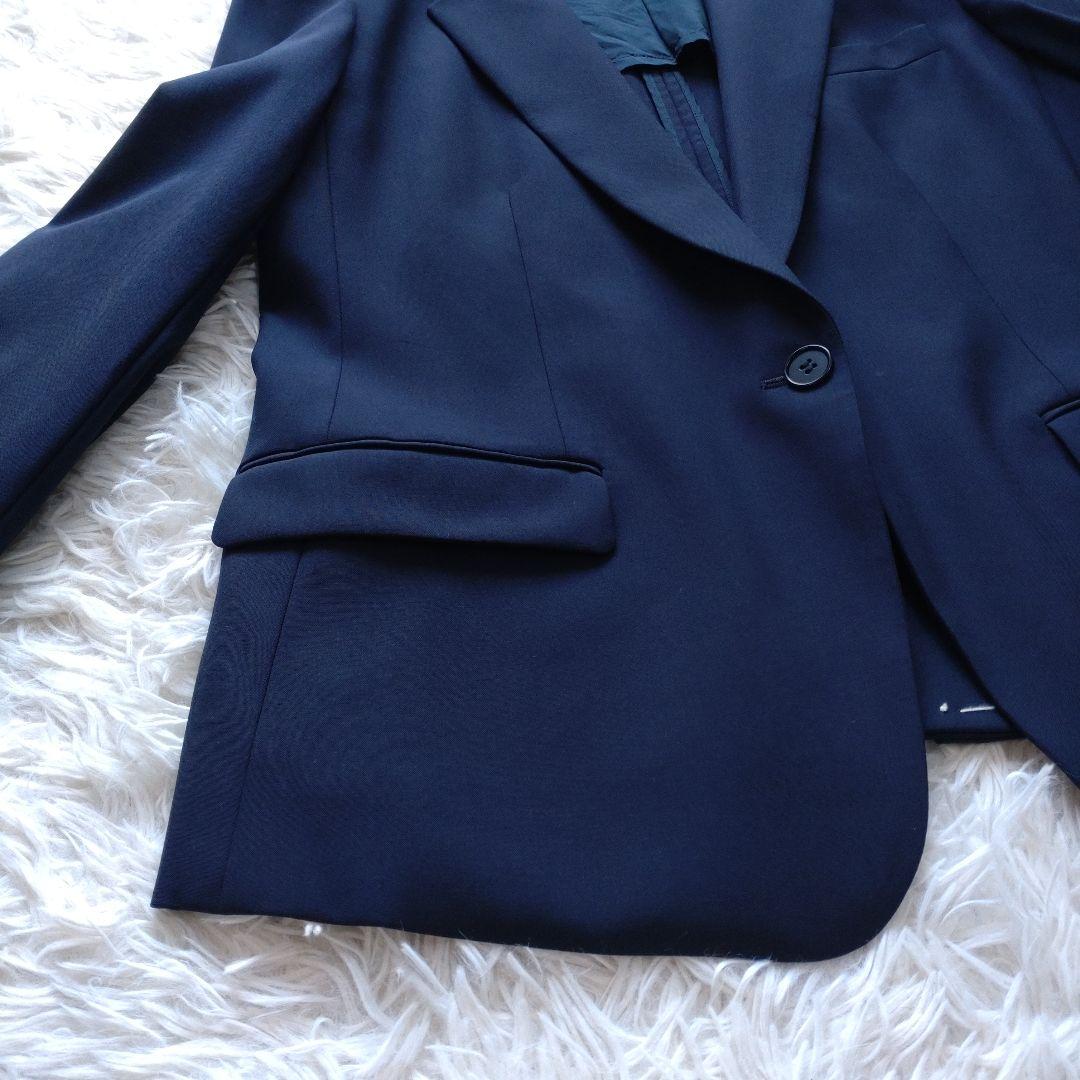 【大きいサイズ】Theory パンツスーツ セットアップ ネイビー ウール