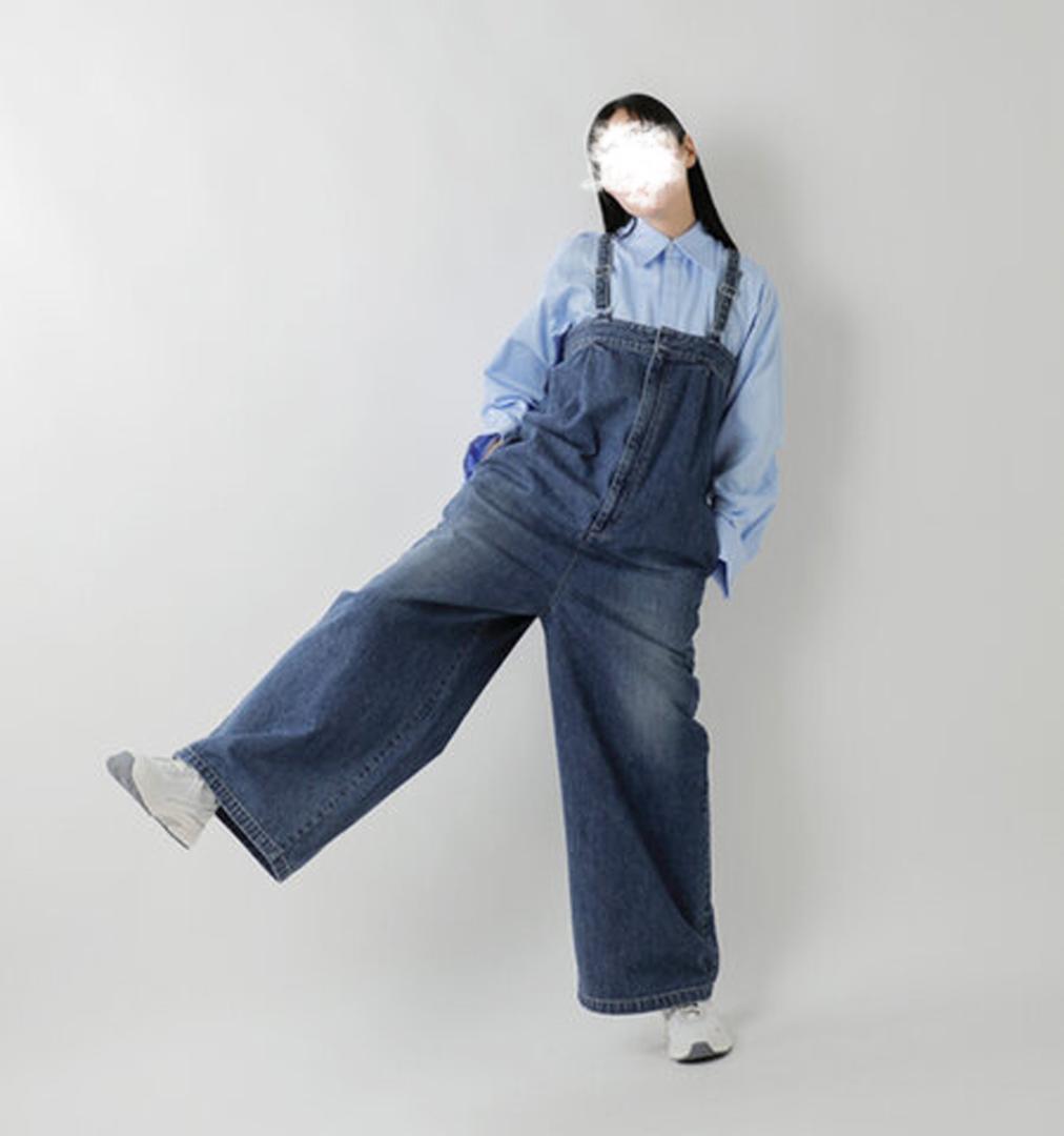 新品 JOHNBULL ジョンブル デニムタックベアサロペット