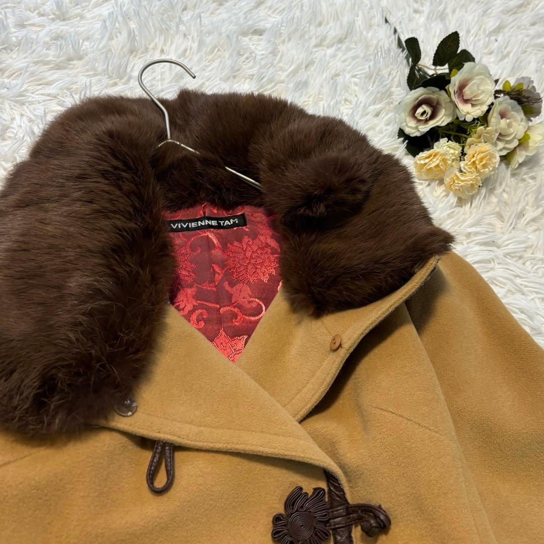 VIVIENNE TAM ヴィヴィアンタム　ファーコート　裏地総柄　アンゴラ