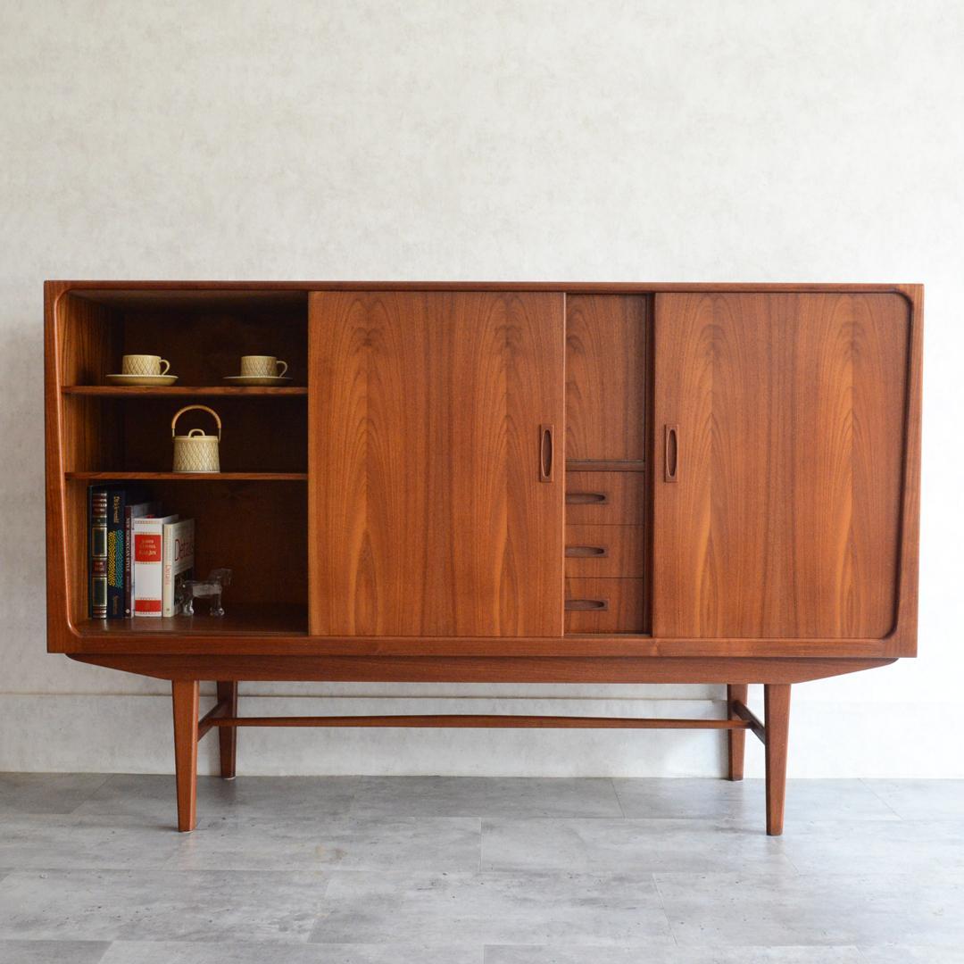デンマーク 北欧ヴィンテージ チーク ローズウッド サイドボード キャビネット