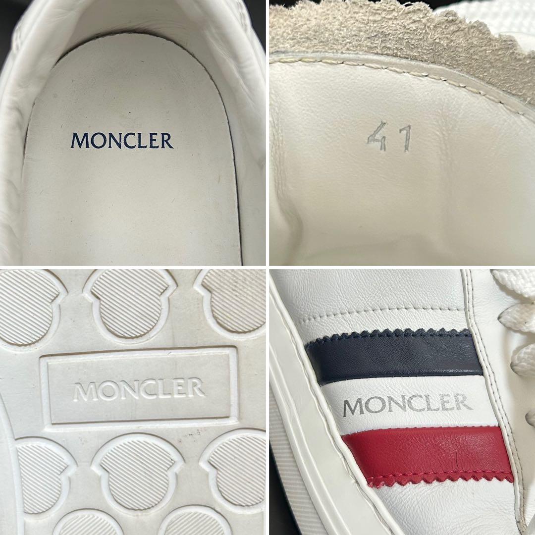 【極美品】モンクレール ローカットスニーカー NEW MONACO メンズ 白