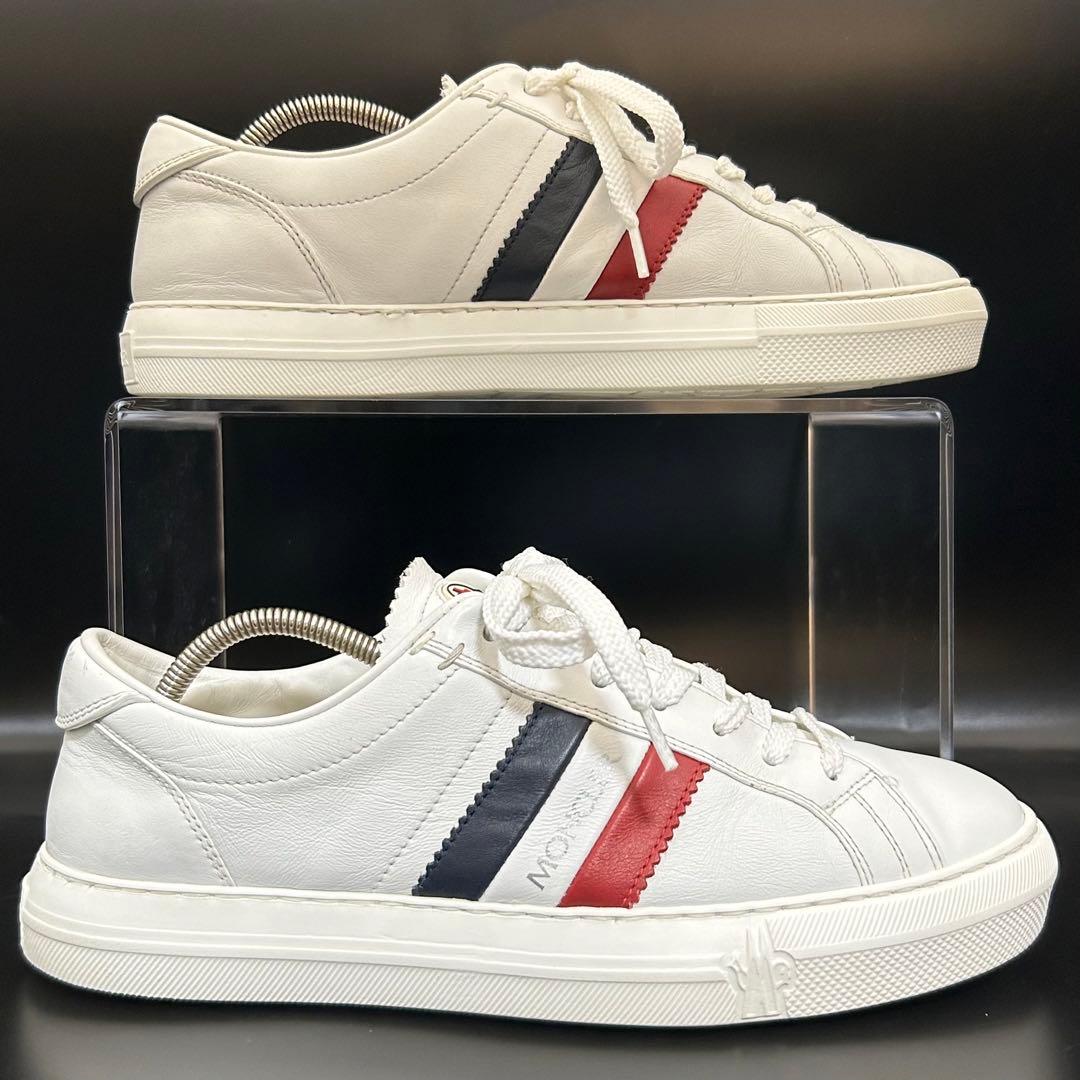 【極美品】モンクレール ローカットスニーカー NEW MONACO メンズ 白