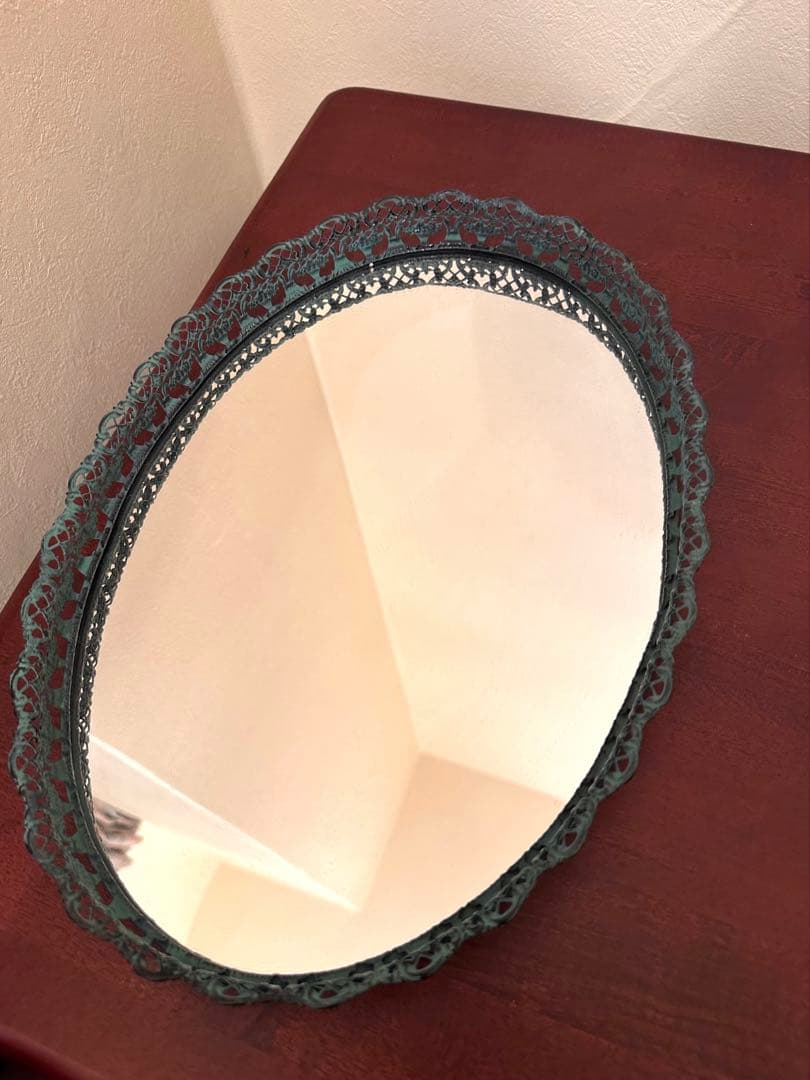 ヴィンテージ ミラー アンティーク 楕円 クラシック