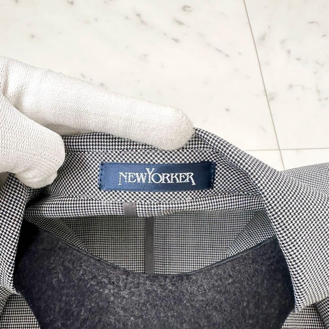 極美品✨NEW YOKER ニューヨーカー　パンツスーツ　スーツ　千鳥柄　L