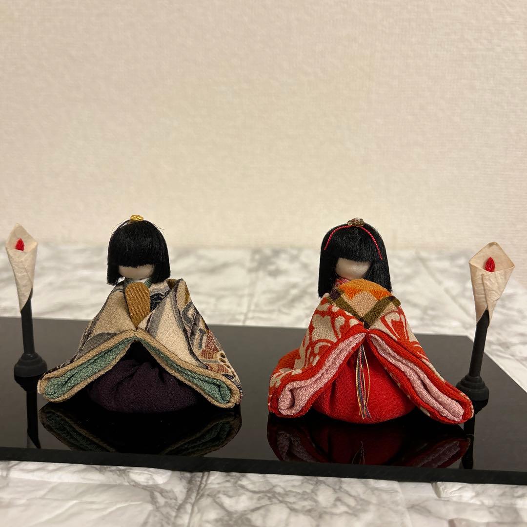 お雛様（小さな雛人形）　古布　雛祭り　節句