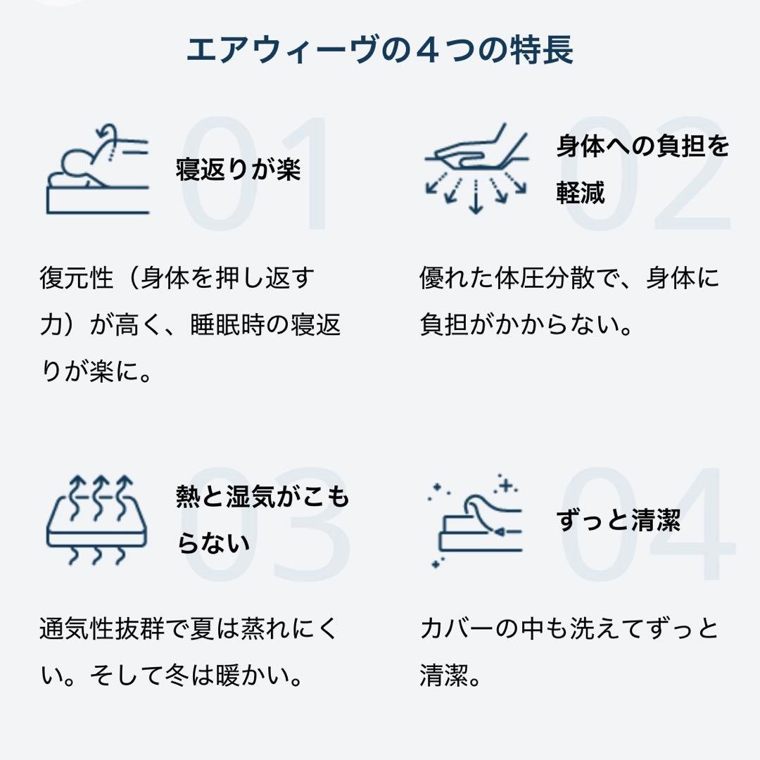 エアウィーヴ　シングルマットレス