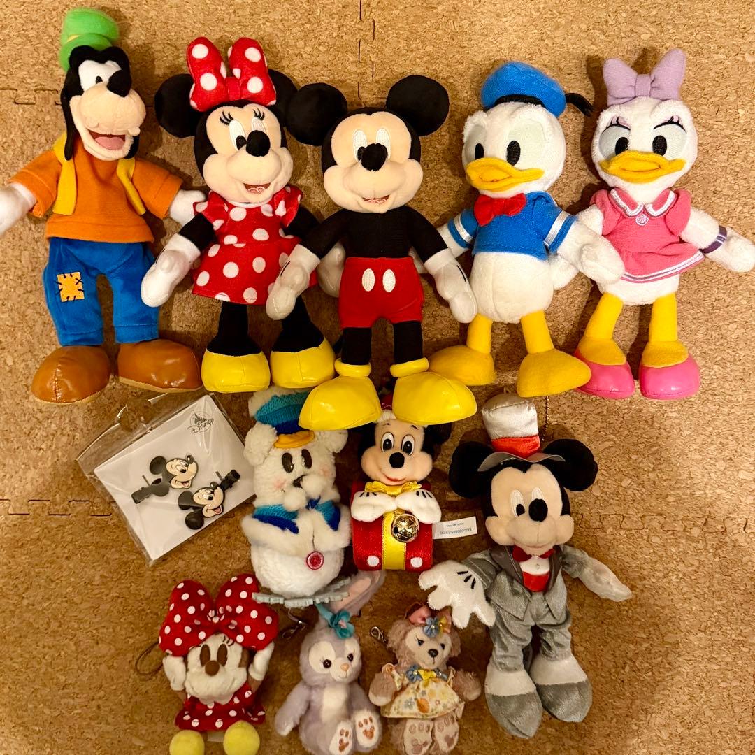 Disney公式グッズ ポージープラッシー 初期 ぬいぐるみバッジ ストラップ