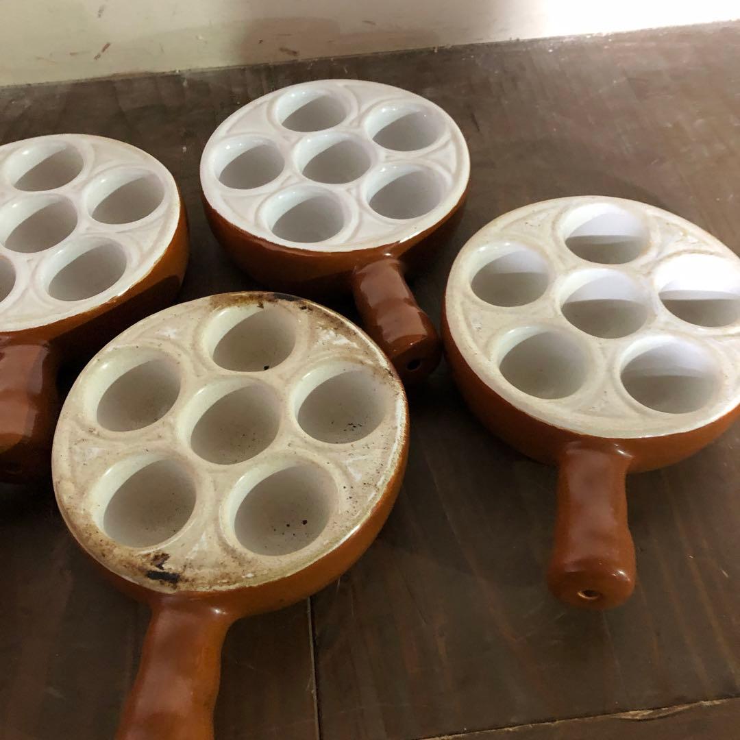 フランス製　emile henry エスカルゴ　プレート　6個　アヒージョにも