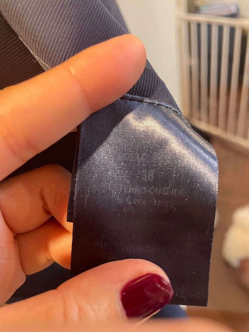 【お値下げしました】HERNO ヘルノ ノーカラーコート 七分袖 紺