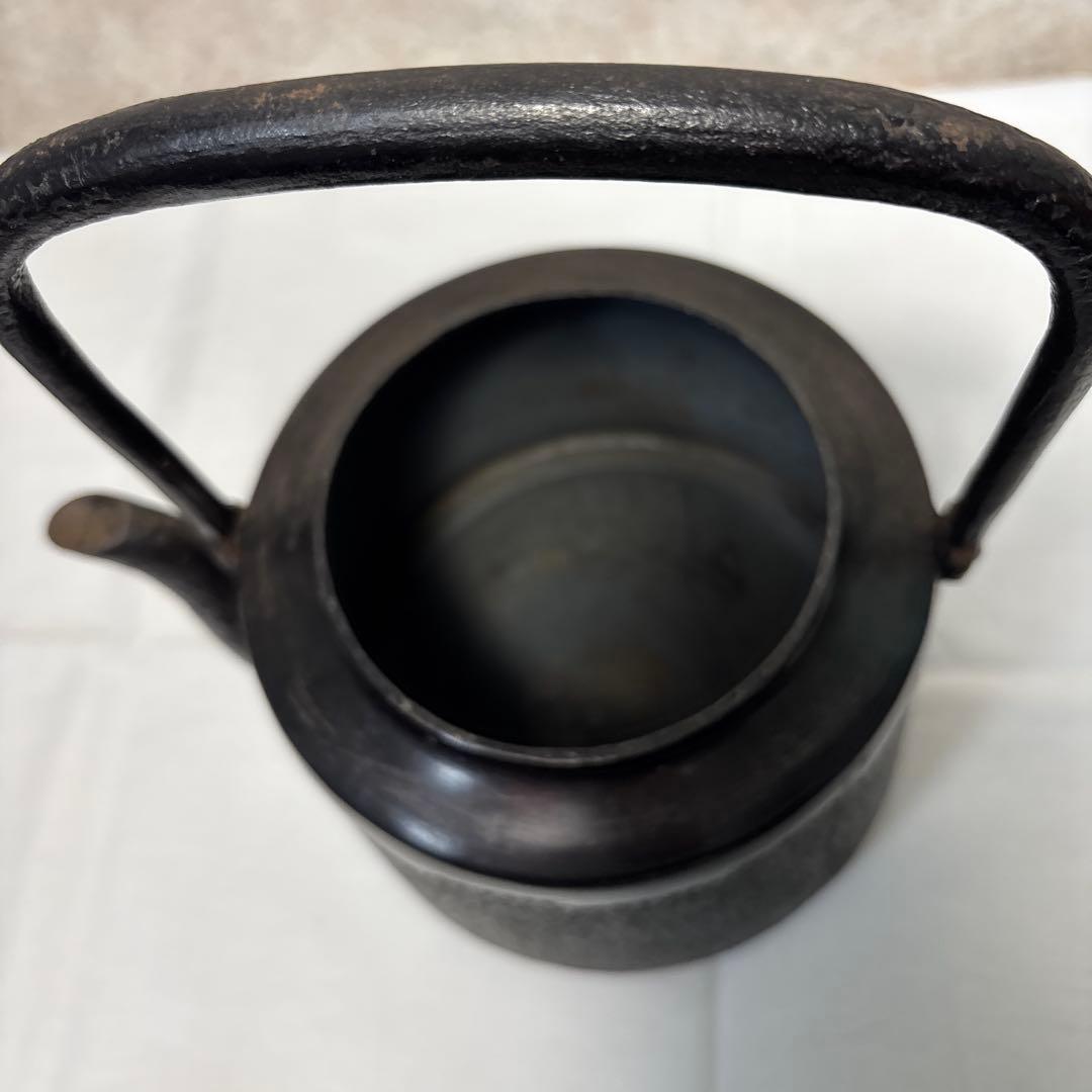 南部三厳堂　鉄瓶　南部鉄器　竹図　骨董　アンティーク　茶道具