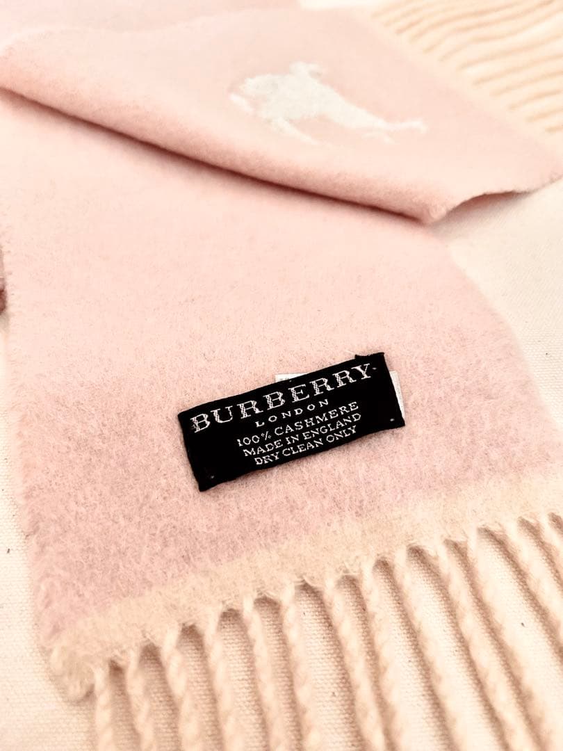 Burberry ピンク カシミア マフラー