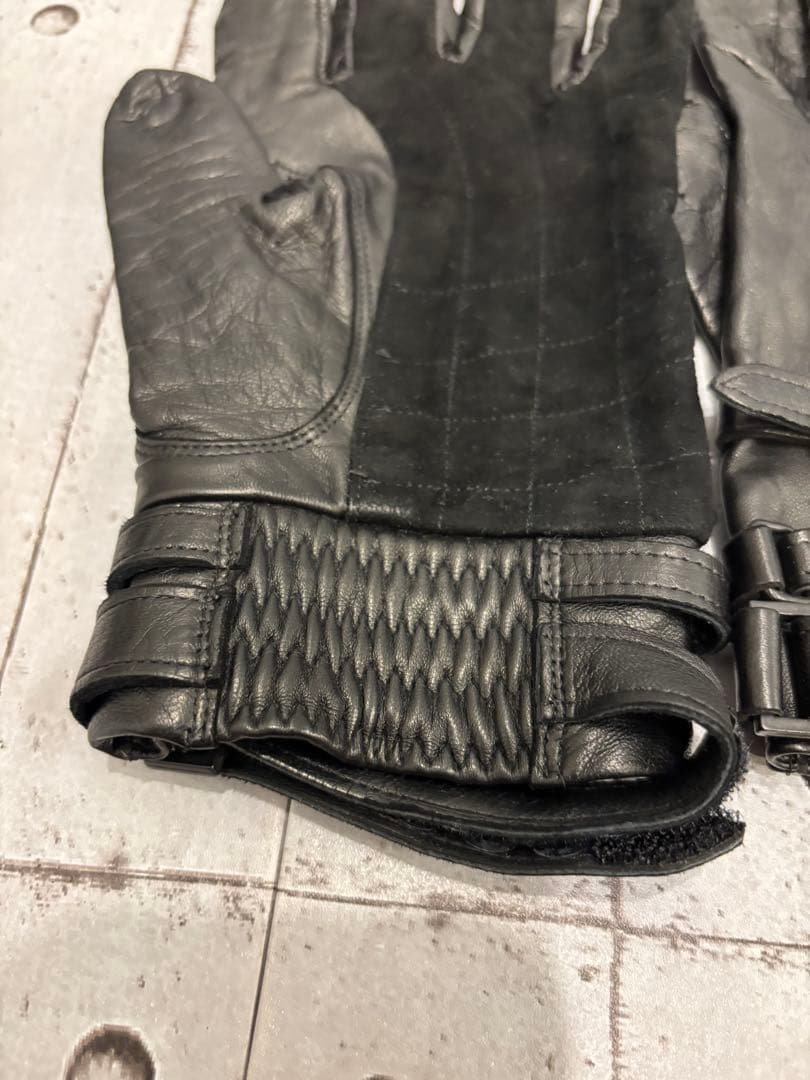 ♦︎Roen ロエン　ラムレザー スワロフスキースカル スタッズ ベルト グローブ