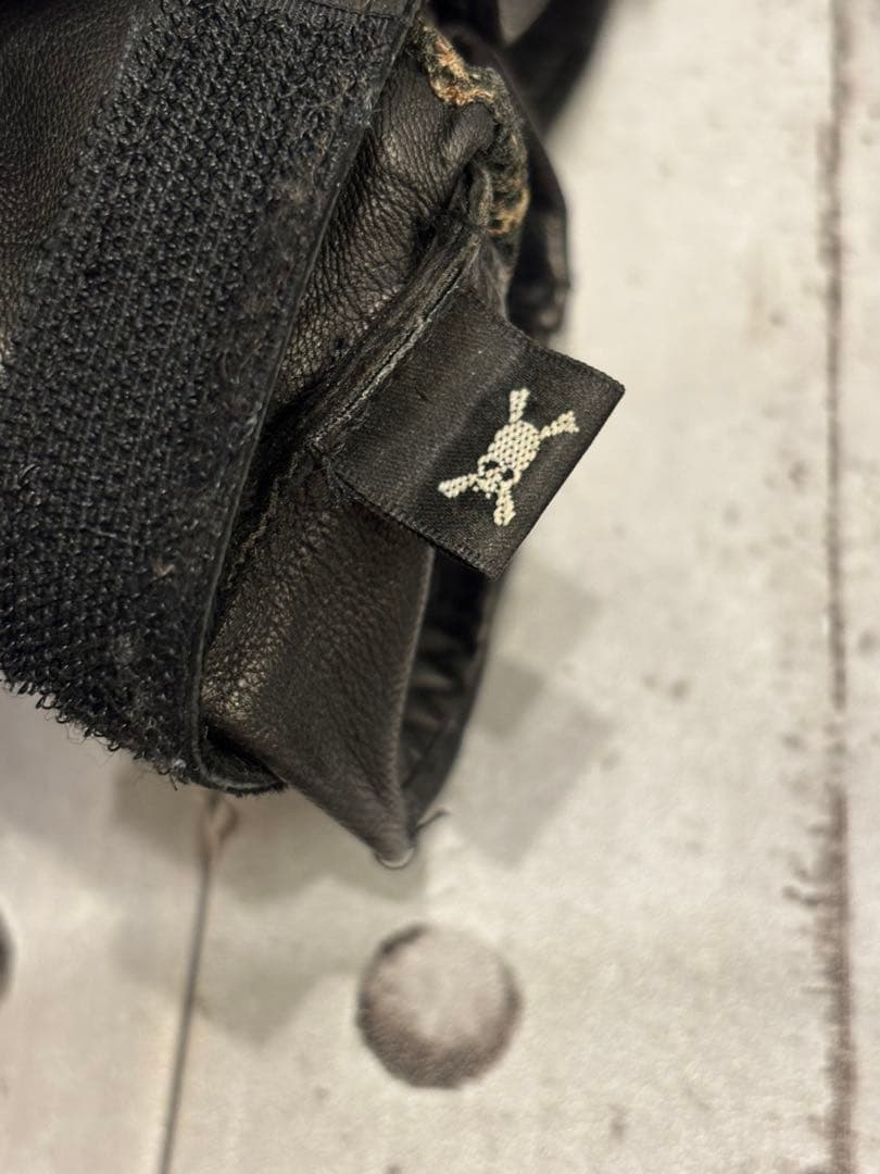 ♦︎Roen ロエン　ラムレザー スワロフスキースカル スタッズ ベルト グローブ