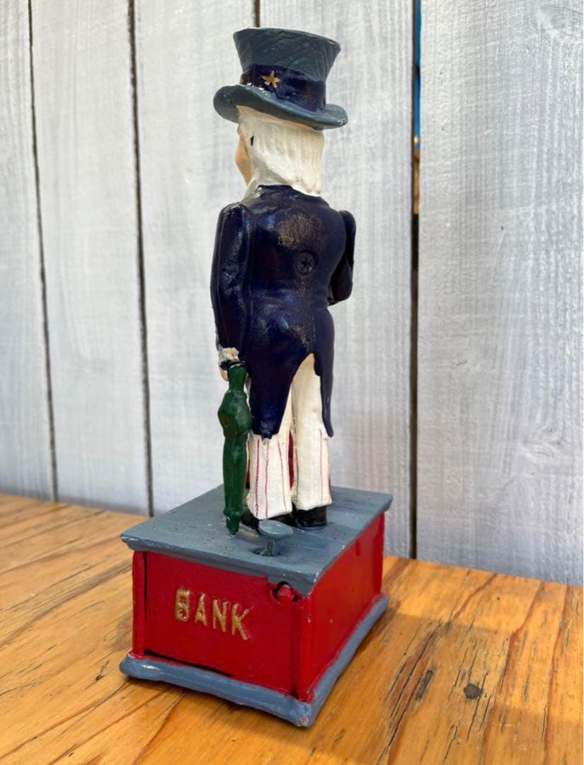 アメリカ オールドバンク 貯金箱　からくり　アンクルサム