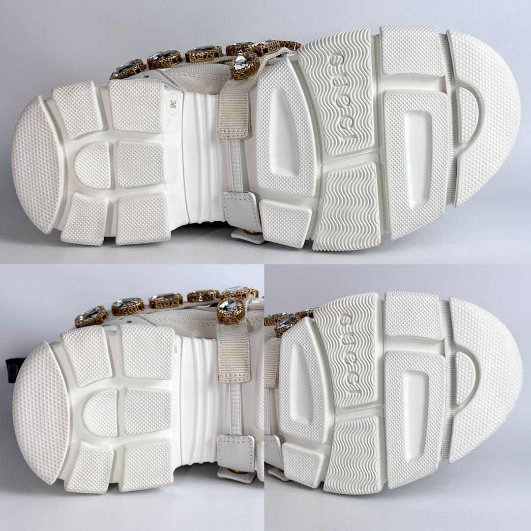 【極美品】 GUCCIグッチ フラッシュトレック スニーカー ビジュー装飾 23