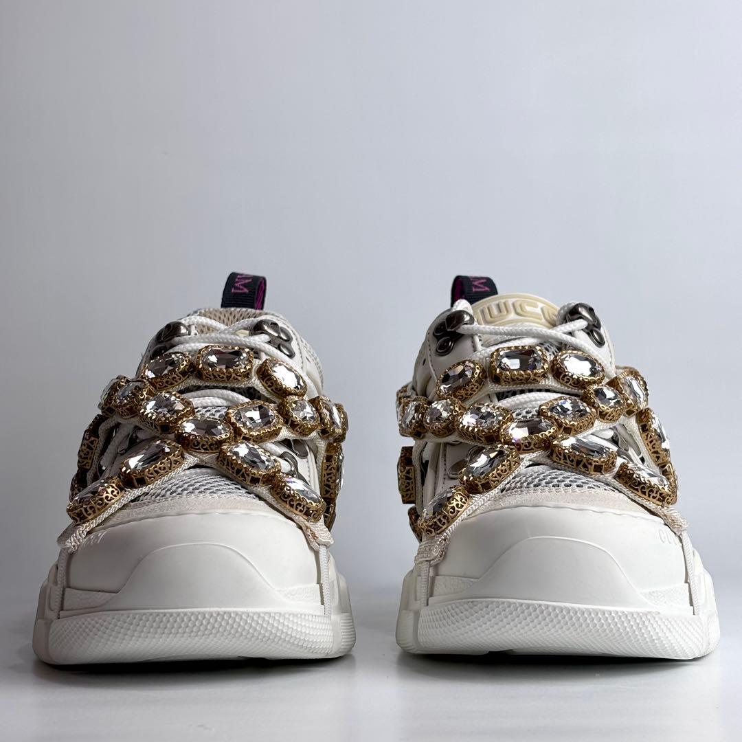 【極美品】 GUCCIグッチ フラッシュトレック スニーカー ビジュー装飾 23