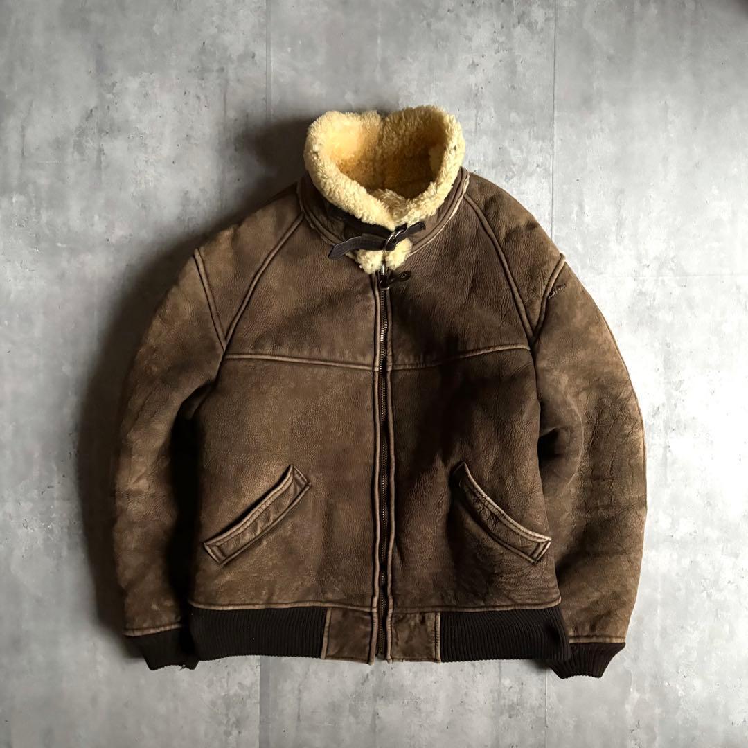 【90s avirex】B-6 フライトジャケット　usa製　本革　短丈　B-3