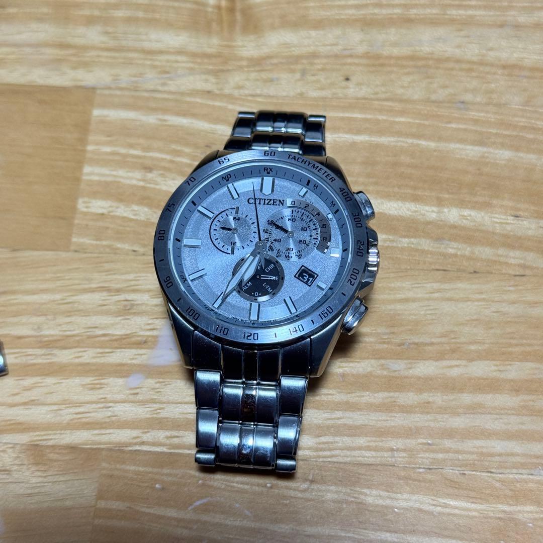 CITIZENシチズンアテッサ　エコドライブ　ソーラー電波 クロノグラフ