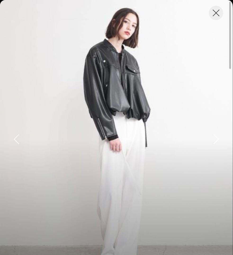 【最終値下げ】フェイクレザーブルゾン