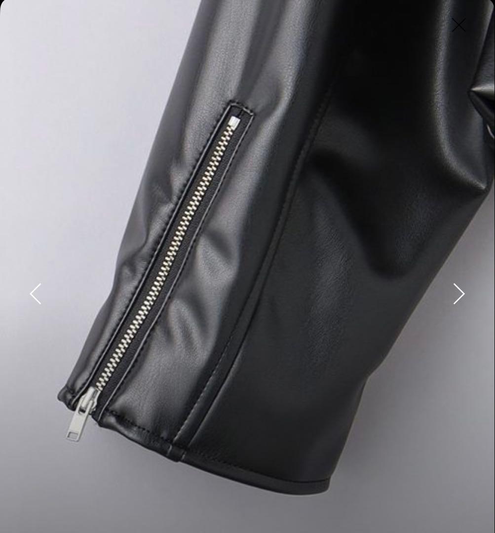 【最終値下げ】フェイクレザーブルゾン