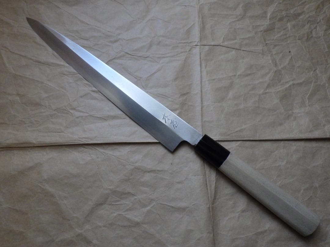 日本橋・木屋/柳刃刺身包丁/研ぎ済み★希少㊧利き用★