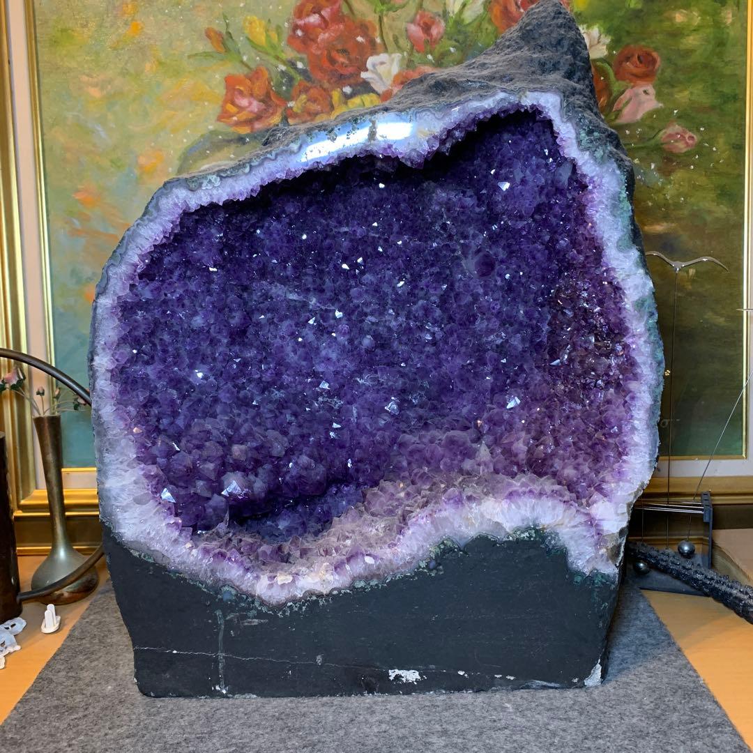 大型アメジスト置物
